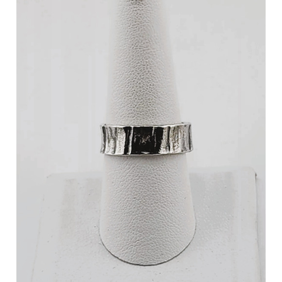 Silpada Jewelry - Silpada Unisex Ridged Antiqued Wide Band Ring Marked 925 Sterling Silver sz 9